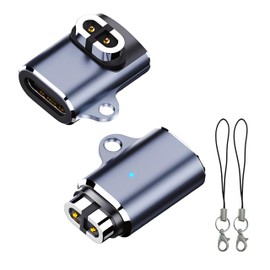 sweguard Shokz Headphone Charger Adapter 2-Pack USB C Charging Adapter to Shokz Magnetic Converter Compatible with Shokz OpenRun Pro/Air/Mini, OpenComm 2/UC, Aftershokz Aeropex