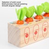 Wooden Pull Carrot Game Number Fine Motor Skill Toy Matching