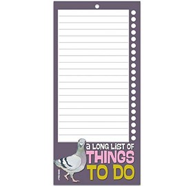 Emma Ball Magnetic Slim Notepad - Pigeon A Long List of Things to Do