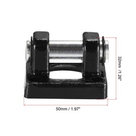 sourcing map Air Cylinder Rod Clevis Mounting Bracket 4 Bolt Holes 14mm Pin Pneumatic Parts Mounting Base 2pcs