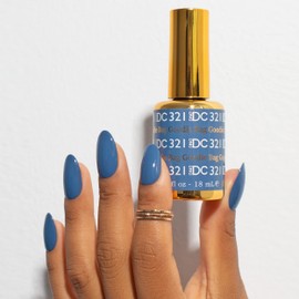 DND DC Gel Polish Set, Blue Collection, UV/LED Gel Polish and Air Dry Nail Lacquer, Matching Chip-Free Polish Duo, 321 Goodie Bag, 0.5 Fl Oz