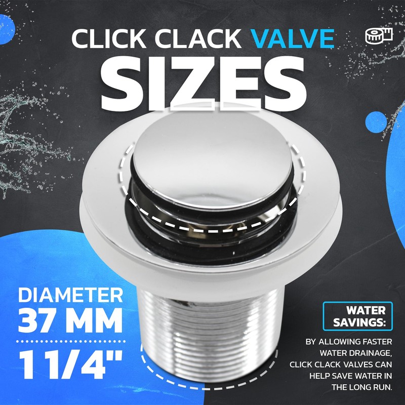 DOJA Barcelona Click Clack Drain Fitting, Pack of 1, 1
