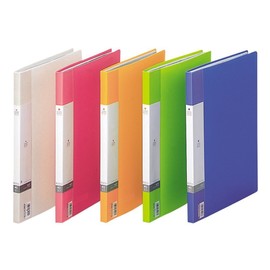 リヒトラブ クリヤーブック A4/A3 サイドポケット 20枚 青 G3401-8