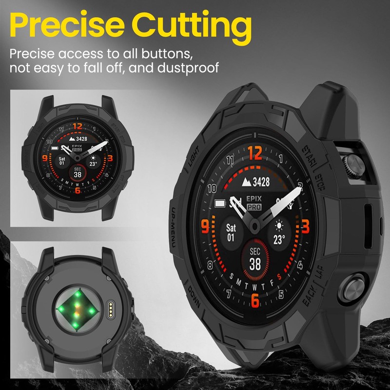 Tuocal 2 Pack Cases Compatible with Garmin Fenix 7X /