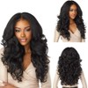 Poemtian European and American women's wig, fluffy long curly hair,