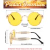 FEISEDY Retro Round Steampunk Sunglasses Lennon Hippie Glasses Metal Frame