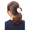 [ヴァンテーヌ] VINGTAINE カメリア リボン バレッタ ヘアアクセサリー H-472-WH ホワイト
