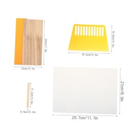 jojofuny 10-Piece DIY Silk Screen Printing Kit for Home Use Portable Ink Scraper Wood Handle Wear-Resistant Printing Supplies for Crafting