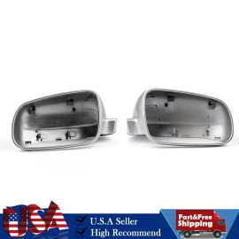 Darupsun Silver Mirror Cap Cover Trim Accessories for Volkswagen Golf MK4 1998-2004