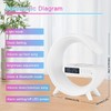 Htoxsdc Mini Smart LED Table Lamp, 4-in-1 Wireless Charger, Wireless
