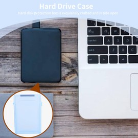 Hard Drive Case, 2.5inch External Hard Drive Case Hard Disk Storage Box Dustproof and Antistatic Hard Drive Protect Case for 2.5 Inches Ssd (Blue)