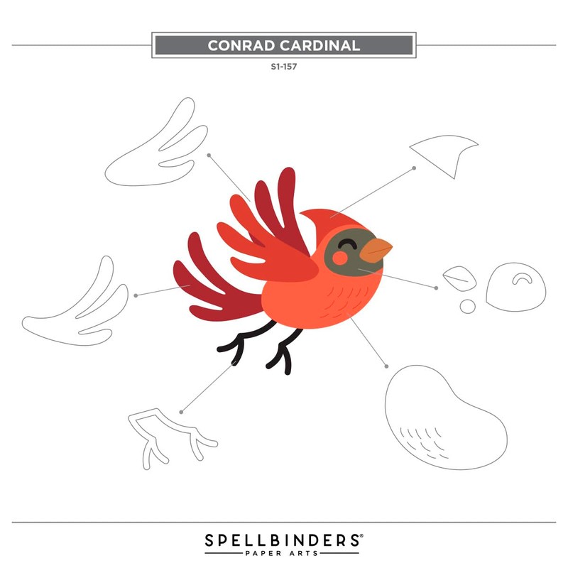 Spellbinders Conrad Cardinal Etched Dies