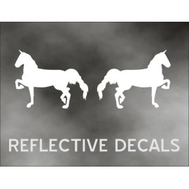 Avery Dennison Reflective Decal Sticker 2X Saddlebred Gaited Horse on tack box truck trailer WS