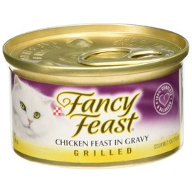 Fancy Feast Purina Grilled Chicken Canned Cat Food, One Carton with (12) 3oz cans