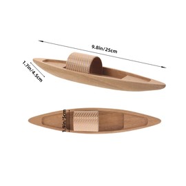 STOBOK 1Pc Unfinished Wooden Boat Model, Natural Canoe Decor, Miniature Rowboat for Home Decoration, Nautical Coastal Ornament, DIY Craft Project, 9.84 Inch