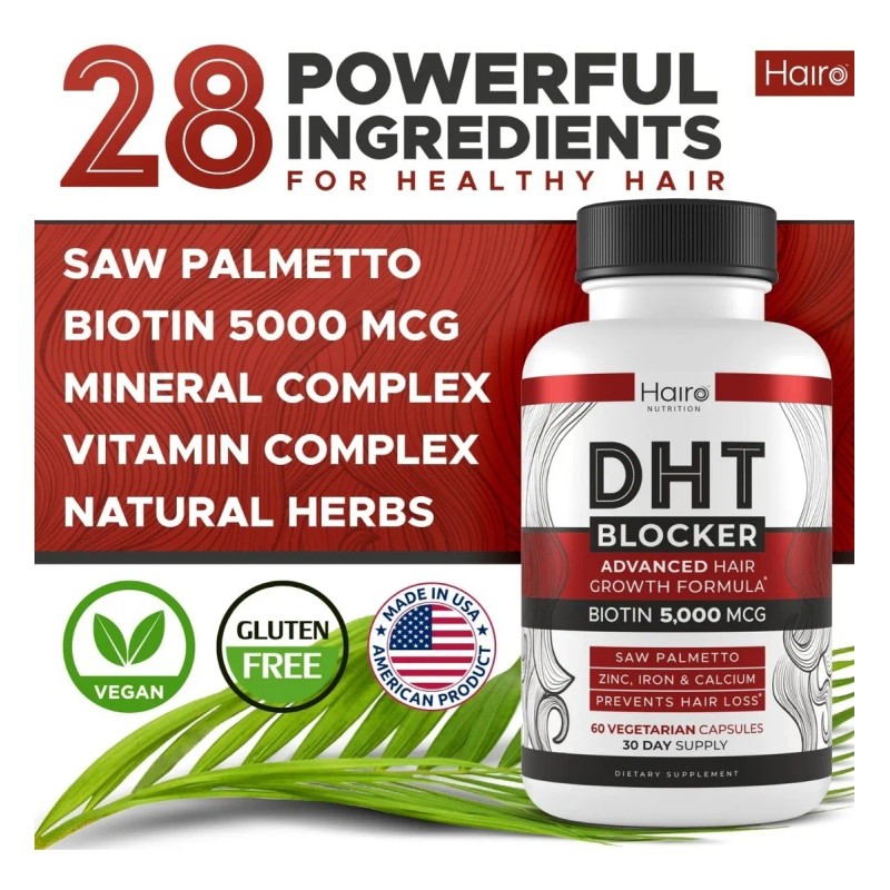 Bloquedor Dht 30 Capsulas Apoya El Crecimiento Del Cabello Sin