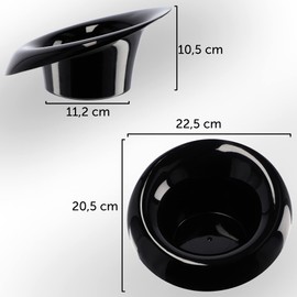 KADAX Ikebana Plastic Ikebana Vase, Flower Pot, Flower Bowl, Japanese Flower Holder for Sunflowers, Ikebana Flower Vase, Flower Arrangements (Diameter 11 cm, Crooked, Black)