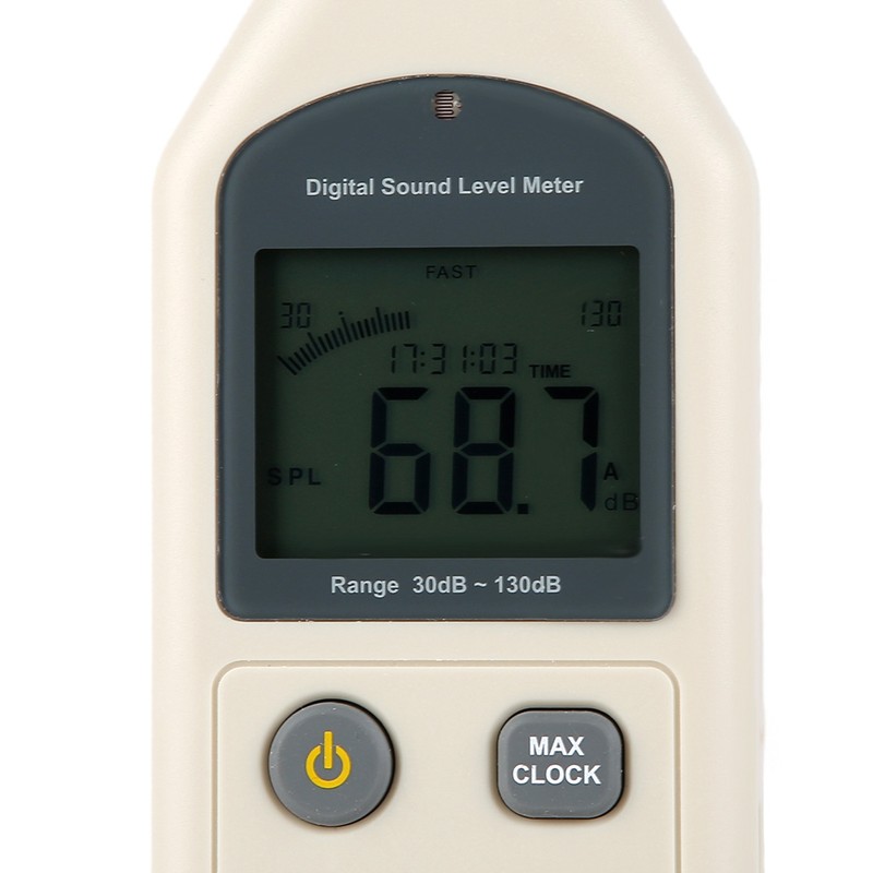 Handheld LCD Digital Sound Level Decibel Meter 30-130dBA Pressure Tester