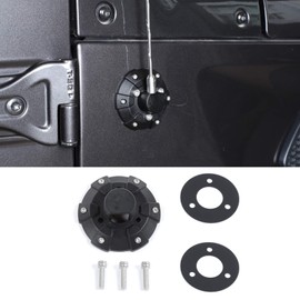 Voodonala Cubierta de base de antena de radio Jeep para Jeep Wrangler 2007-2021 JK JKU JL JLU Gladiator JT, ABS negro