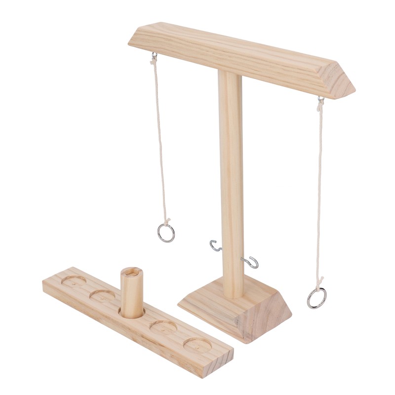 Hook and Ring Game Beautiful Wooden Interactive Desktop Toss Game