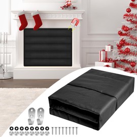 Magnetic Fireplace Blocker Blanket Fireplace Cover Fireplace Draft Blanket with Built-in 12 Strong Magnet Magnetic Fireplace Draft Cover for Iron Fireplace Frame Fireplace Screen 45W x 34H