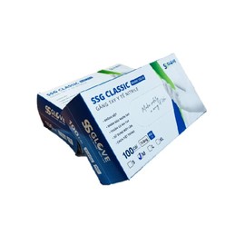 SSG Disposable Hand Protection, made in Vietnam (100 Pcs/Bx), Good for Sensitive Skin, White, Medium