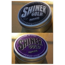 Shiner Gold Pomade 4 Oz Psycho Heavy Hold Combo Pack Wax Gel Hair Style USA NEW