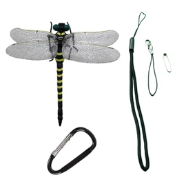 Dragonfly Hat Clip -Realistic Fake Dragonfly Repelling Products-Essential companions for outdoor activities-No troubled by horseflies and mosquitoes-Dragonfly Clip for Indoor Outdoor Decor Craft