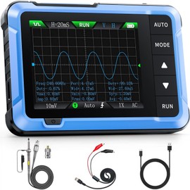 FNIRSI DSO-510 Handheld Oscilloscope/DDS Signal Generator 2 in 1, Digital Portable Automotive Oscilloscope 2.8 inch TFT, 10MHz Bandwidth, 48MS/s Sampling Rate, Trigger Function Auto/Nomal/Single