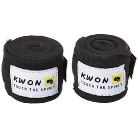 KWON 4054000 Boxing Bandage Elastic Black