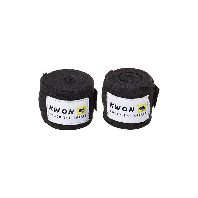 KWON 4054000 Boxing Bandage Elastic Black