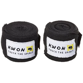 KWON 4054000 Boxing Bandage Elastic Black