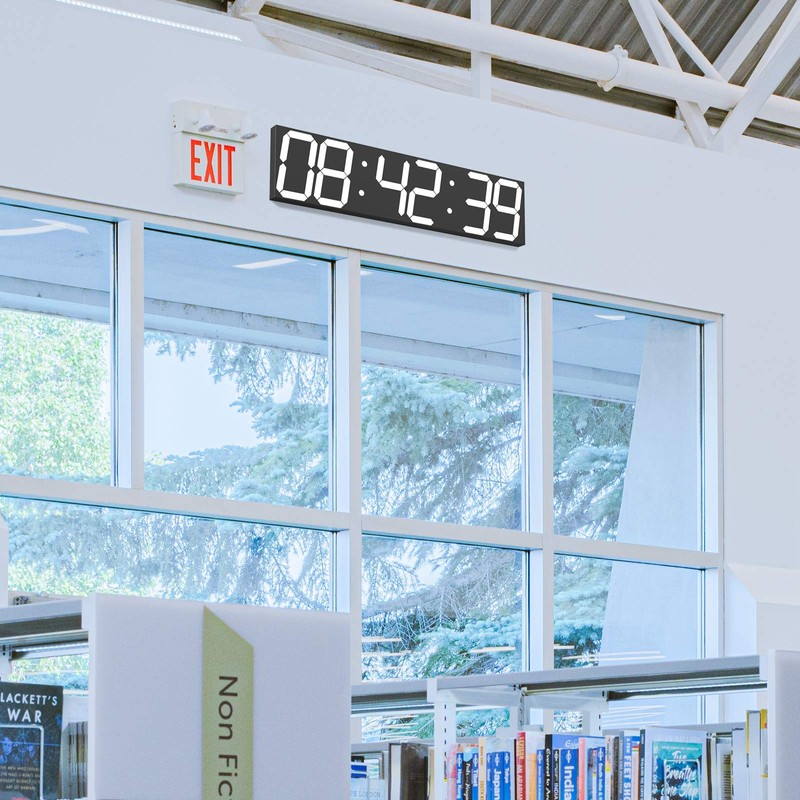 CHKOSDA Digital Wall Clock, Oversize Led Digital Clock with Auto