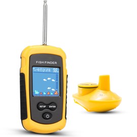 Atibin Portable Kayak Depth Finder Fishing Wireless Castable Fishing Finder Transducer Canoe Shore Fish Finder Detector Sonar Handheld Sea Lake