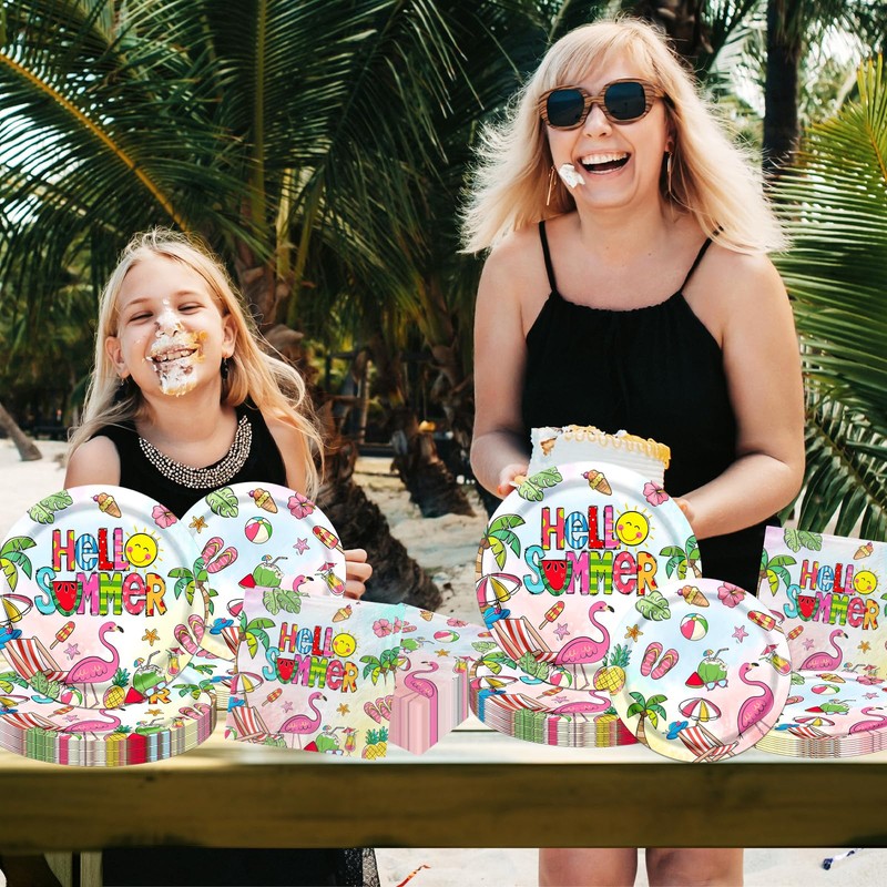 Juweked Hello Summer Plates and Napkins Set