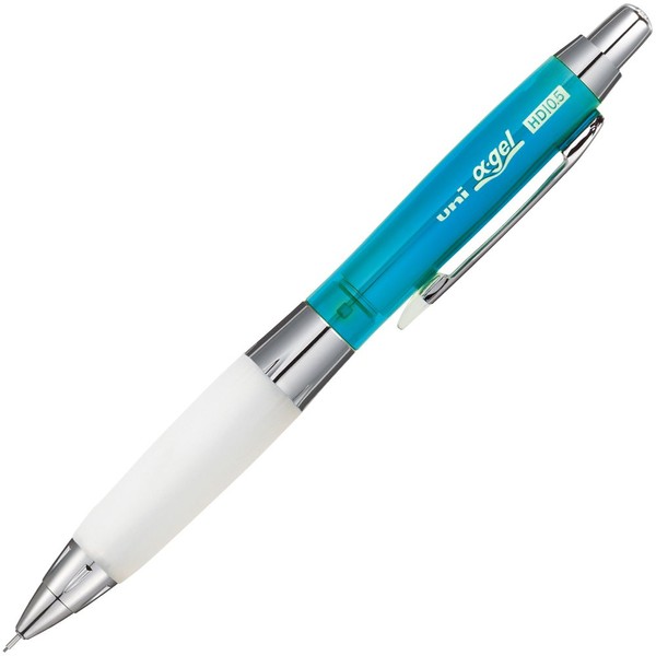 Pilot Uni Alpha-Gel Shaker Mechanical Pencil 0.5mm Hard Grip, Chrome Light Blue (M5618GG1PC.8)