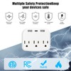 USB Wall Outlet Splitter, Multi Plug Outlet Extender with USB,