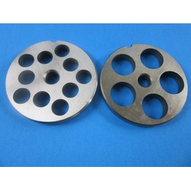 Size #12 COMBO set making sausage with your meat grinder. Includes 1/2" sausage grind AND 3/4" XLARGE grind holes. Fits Cabelas LEM Weston and others. 100% Stainless Steel