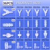 40Pcs Check Valves kit, 16-Size Plastic Hose Barb Fittings Assortment
