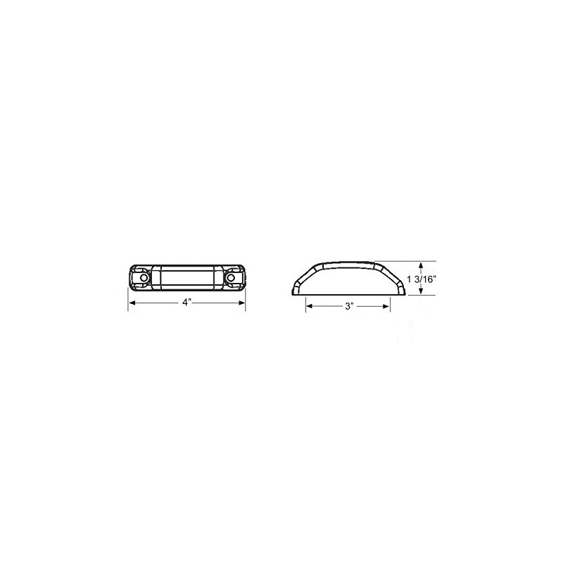 Blazer International C535R LED Rectangular Clearance/Side Marker Light, Red