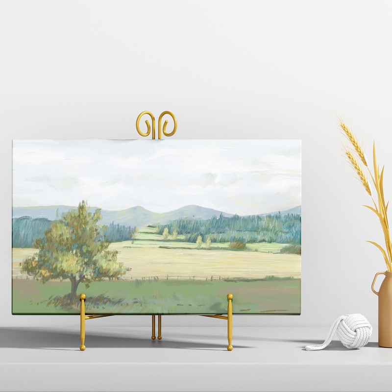 HOPEME Plate Stand 6 Inch 1-Pack, Gold Easel Display Stand
