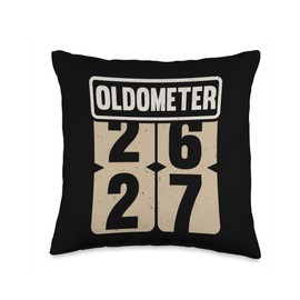 Oldometer 26-27 Funny Birthday Live Legend Turning 27 His/He Throw Pillow