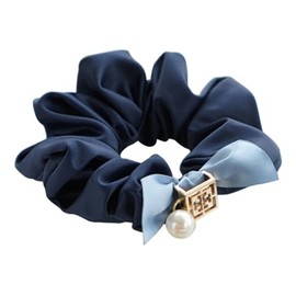 Elegant Floral Chiffon Hair Tie for Women – Soft and Stylish Scrunchie, Feminine Hair Accessory (1-Blue)