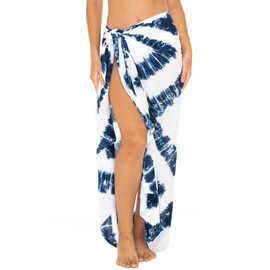 SHU-SHI - Traje de baño para cubrir la playa para mujer, Marrón/Turquesa, One Size