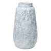 Blue Marble Effect Ceramic Vase-Textured Stone Finish Flower Holder-Modern Decorative