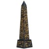 SUMMIT COLLECTION Black Egyptian Obelisk with Gold Hieroglyphs Collectible Figurine