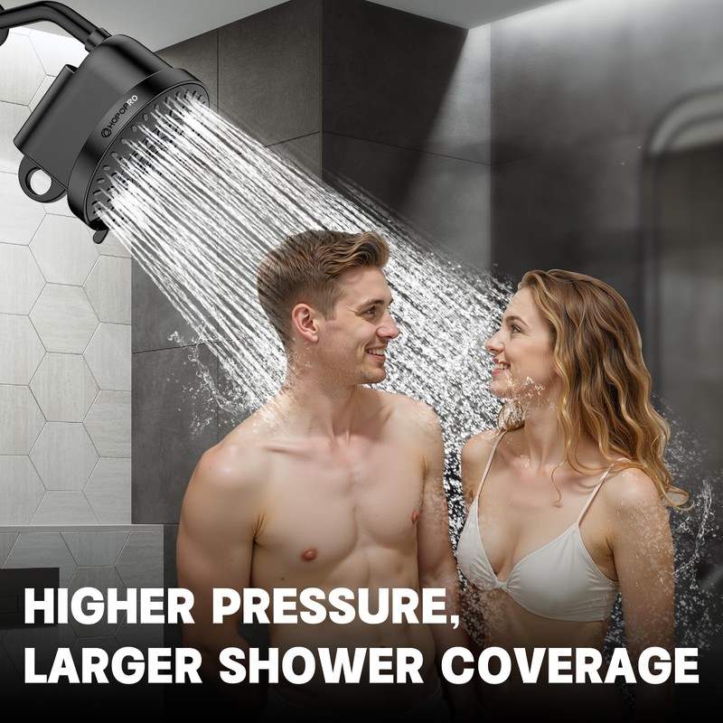 High Flow Filtered Shower Head, HOPOPRO 5 Modes High Pressure