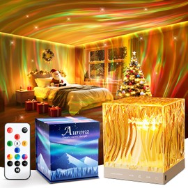 Crystal Lamp for Bedroom, 15 White Noise Machine Room Lights for Bedroom, Bluetooth Music Night Light Projector, RGB Aurora Ocean Light Projector, Remote Dimmable Crystal Table Lamp,Teen Girls Gifts