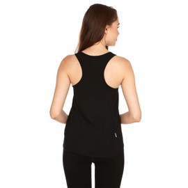 Womens 84% Merino Wool Micro Racerback Tank Top Black XX-Large