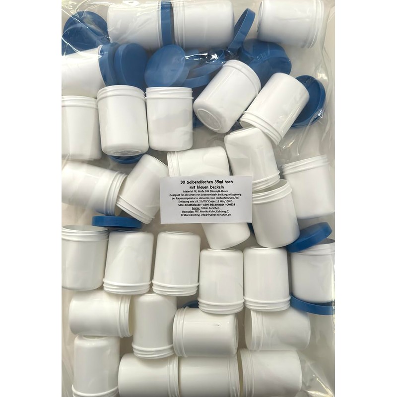 30 ointment containers, cream jars, high ointment jar, 35 ml